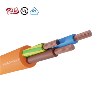 כבל PVC עגול של SAA Heavy Duty 2 ליבות ואדמה