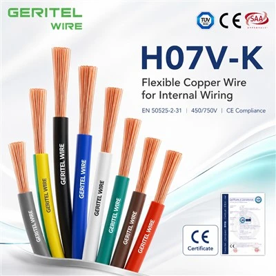 חוט מתג H07V-K עבור בקרה פנימית ומעגלי עזר
